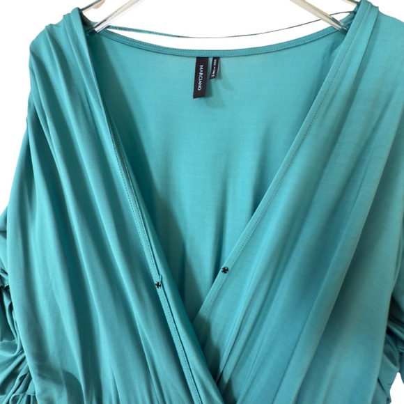 GUESS Marciano Long Draped Sleeves Women's Party/Cocktail Dress Green, Size XS - Picture 7 of 11